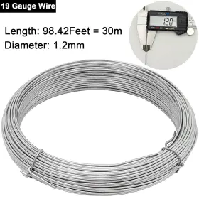 445009722783 CERPOURT Gauge Galvanized Solid Wire Hobby Steel #2