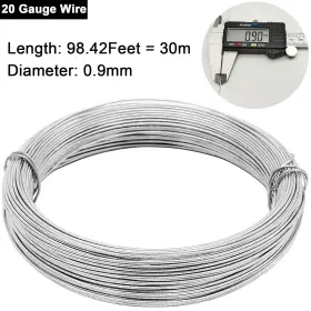 445039789725 CERPOURT Gauge Hobby Wire Galvanized Solid Steel #2