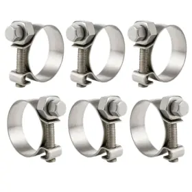 25212 CJ TECH Steel Fuel Injector Hose Clamps Set Pack