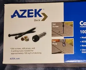 683531031677 CORTEX Screws Plugs Azek Deck Island Oak #2