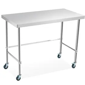 JHSJWSTEHW4OG6C COZONY Steel Table Wheels Kitchen Restaurant