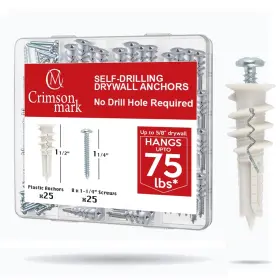 CR50 CRIMSONMARK Drilling Drywall Anchors Screws Wal Kit
