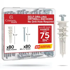 CR53 CRIMSONMARK Drilling Drywall Anchors Screws Wa Kit