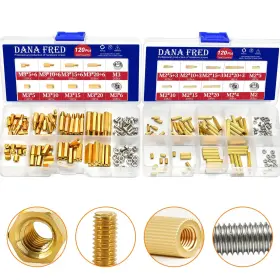 240PCS DANA FRED Hex Standoff Spacers Nuts Screws Male Female