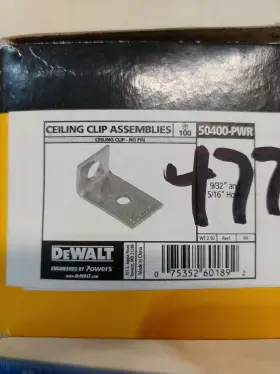50400-PWR DEWALT Ceiling Clip Pin Pack