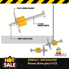 DDF306130P DEWALT Powder Drive Pins Pack #3