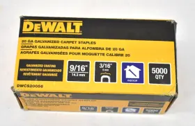 DWCS20056 DEWALT Gauge Galvanized Carpet Staples Pack