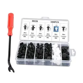 DWLS1002WH DEWKOU Car Bumper Retainer Clips Fasteners Rivet