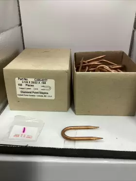 C205-0227 DIAMONDPOINT Diamond Point Staples Copper Coated