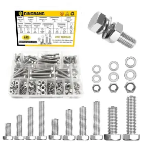 BNW-246 DINGBANG Hex Head Nuts Bolts Steel Kit