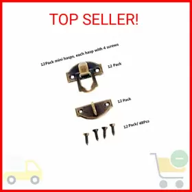 1345RK DOPHEE Antique Hasp Jewelry Wooden Box Latch Lock Wi #2
