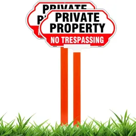 A-1527 DXSIGN Trespassing Signs Private Property Stake