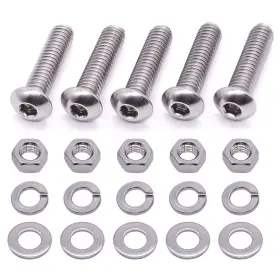 ABC100205-10 EASTLO Steel Head Socket Cap Screws Hex Nuts
