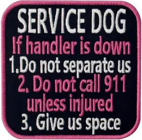 P16-547B-M EMBTAO Service Dog If Handler Down Vests Harnesses
