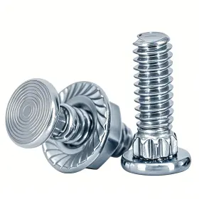 CB25USA ETURNLOGER Flat Head Carriage Bolts Knurled Neck Zinc