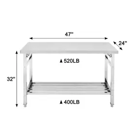196336103543 FASHIONWU Steel Table Folding Kitchen #2