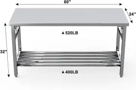 196336183712 FASHIONWU Steel Folding Table Nsf He #3