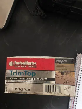 Trimtop FASTENMASTER Azek Steel Screw Island Oak