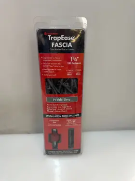 608309443612 FASTENMASTER Trapease Fascia Fastener Lin Pebble