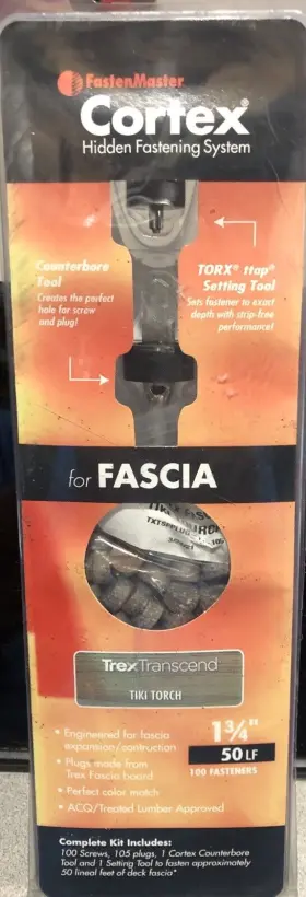 FMCTXF-TX50TSTT FASTENMASTER Cortex Fastening Trex Fascia