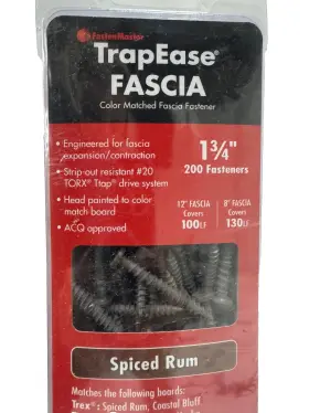 FMTRF-1LFSR FASTENMASTER Trapease Fascia Fastener Spiced Rum