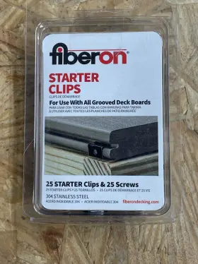 844219029168 FIBERON Starter Clip Screws Steel Grooved Deck