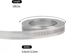 696591347336 FLOWDEN Steel Duct Hose Clamp Pipe Air Ducting #3