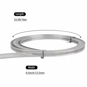 711691427877 FLOWDEN Worm Hose Steel Clamp Strap Fas #3