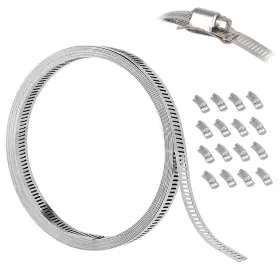 711691427884 FLOWDEN Steel Duct Worm Gear Hose Pipe Clamp