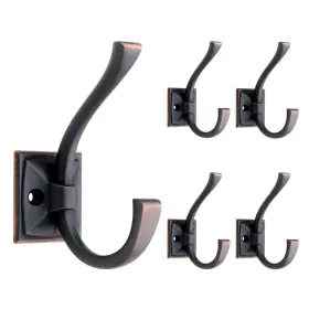 137246M FRANKLIN BRASS Ruavista Coat Hat Wall Hooks Double
