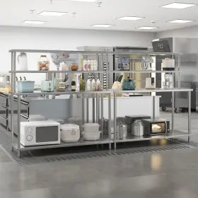 33C6LAQ8FTZS9J GARVEETECH Steel Table Overshelves Kitchen