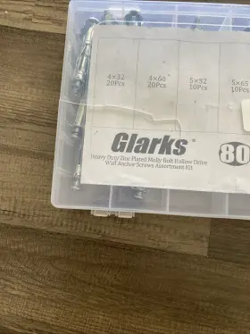 091044261960 GLARKS Molly Bolt Set Wall Anchors Screws #2