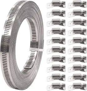 313113179199 GLARKS Feet Worm Gear Hose Clamp Fasteners Ste