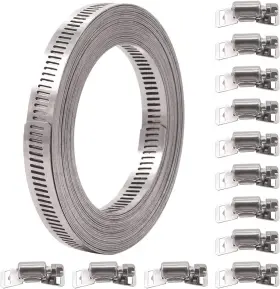 705353327285 GLARKS Feet Worm Gear Hose Clamp Fasteners Ste