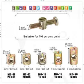 763383619749 GLARKS Barrel Nuts Cross Dowels Sl #2