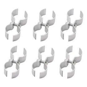 616814044781 GLROVAZAS Double Pipe Clamp Chain Link Fence Nu