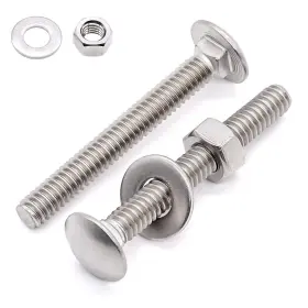 GVNA36009-20 GLVANER Carriage Bolt Steel Hex Nuts Kit