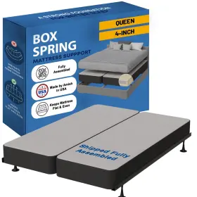 88AD-5-0-3LPS GREATON Box Spring Bed Base Queen Wood Mattress
