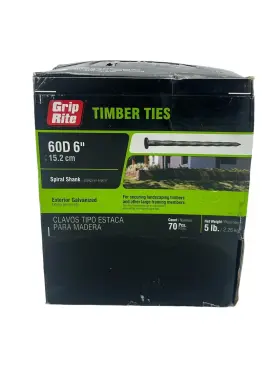 17849 GRIP RITE Spiral Shank Exterior Galvanized Timber Ties