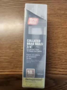 GRF1834M GRIP RITE Electrogalvanized Straight Collated Brad