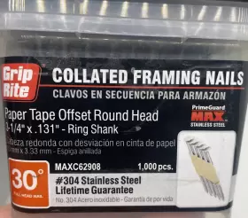 MAXC62908 GRIP RITE Steel Offset Roundhead