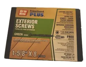 L158ST1 GRIP RITE PRIME GUARD Exterior Star Drive Screws Box