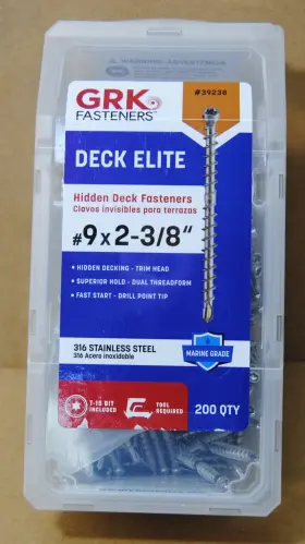 092097392380 GRK Deck Elite Hidden Fasteners Screws