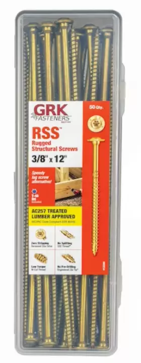 772691122995 GRK Double Barrier Lag Screw Exterior Wood