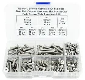 738634034763 GUARD4U Steel Flat Countersunk Head Hex Socket