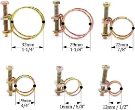HWC42 HILITCHI Steel Wire Tube Hose Clamps Kit #2