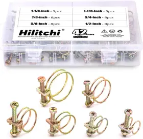HWC42 HILITCHI Steel Wire Tube Hose Clamps Kit