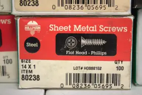 008236056952 HILLMAN Flat Head Phillips Sheet Screw