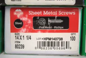 008236056969 HILLMAN Phillips Flat Head Sheet Screws