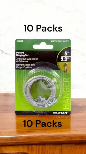 121123 HILLMAN Anchorwire Set Braided Steel Wire Hanger